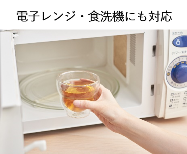 耐熱ガラス製で電子レンジもOK。