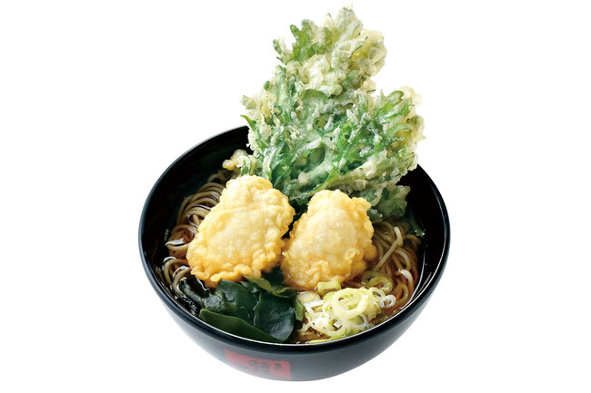 あんこう天と春菊天（そば・うどん）