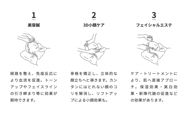 hashでは専門のスタッフによるさまざまな施術メニューが用意されている