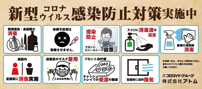 アトムグループの感染症予防対策