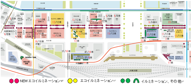 「丸の内イルミネーション2020」開催マップ