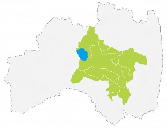 こおりやま広域連携中枢都市を構成する15市町村 (郡山市、須賀川市、田村市、本宮市、大玉村、鏡石町、天栄村、猪苗代町、石川町、玉川村、平田村、浅川町、古殿町、三春町、小野町)