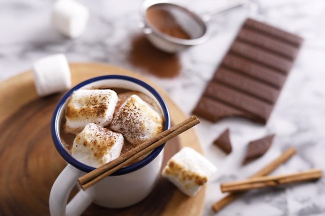 料理写真撮影イメージ「映えるホットチョコレート」