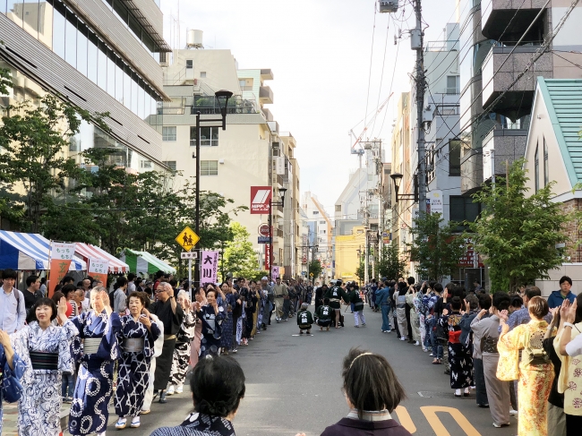 盆踊りシーズンを待たずして、東京都内でどこよりも早い開催となる【マロニエまつり盆踊り大会】