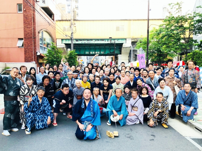 都内でどこよりも早い盆踊りとして、下町浅草橋の恒例行事となりつつある【マロニエまつり盆踊り大会】