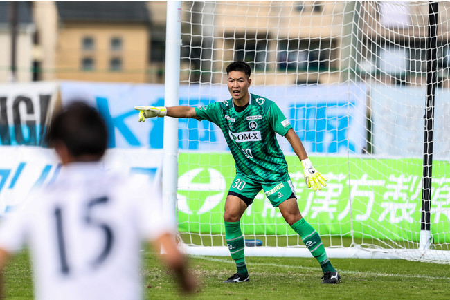 加入後初先発を果たし、チームの流れを作ったGK安田（Photo：辻本翔子）