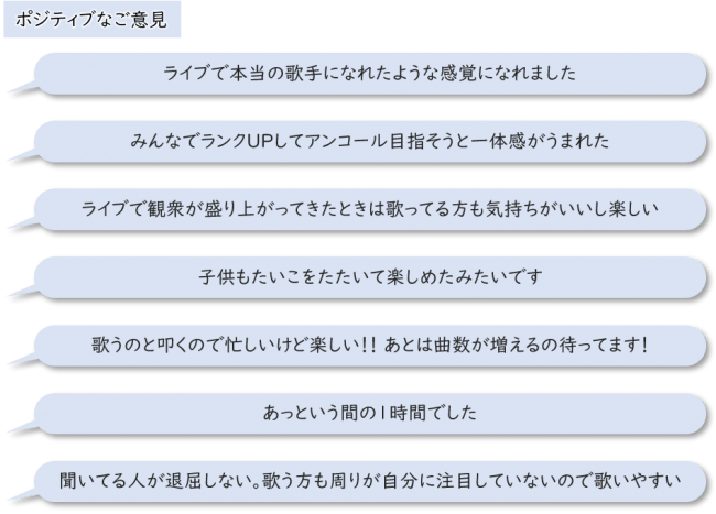 ポジティブなご意見