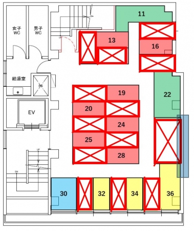 キャンペーン期間中の6階レイアウト