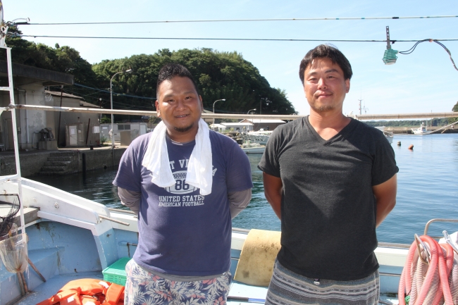 豆アジを送ってくれるマーくんこと伊藤さんと小田さん