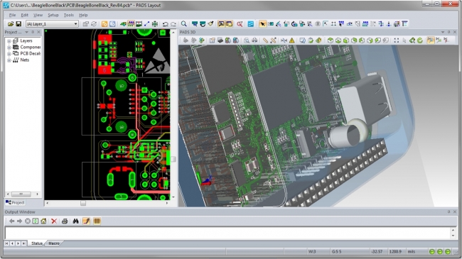 設計プロセスの早期にPCB上の部品と筐体との干渉チェックが可能