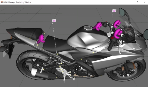 VR 空間でCAD データにスマート付箋を添付した図