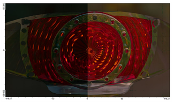 左部分：従来機能で作成した画像。右部分：最新の「Human Eye Vision機能」で作成した画像。 より自然なコントラストと明るさが表現されている。