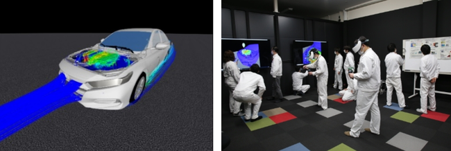 ＶＲを用いたCAE 結果レビューの様子