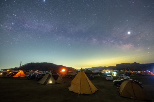 満点の星空での天体観測