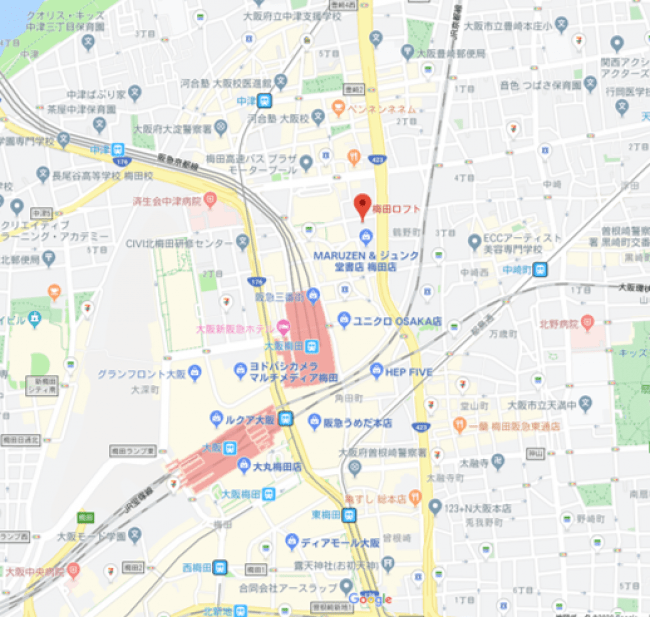 梅田ロフト地図