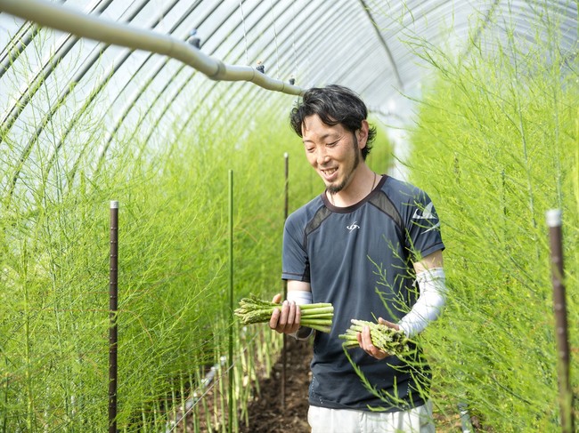 地元那珂川のアスパラ生産者坂井達次郎さん