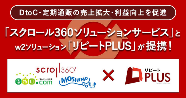 「スクロール３６０ソリューションサービス」とｗ２ソリューション「リピートＰＬＵＳ」が提携