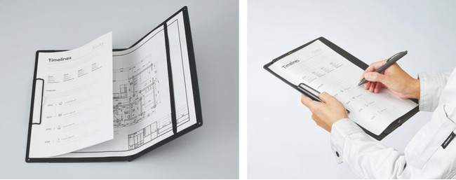 「A3とA4を選んで使えるクリップボード」使用イメージ