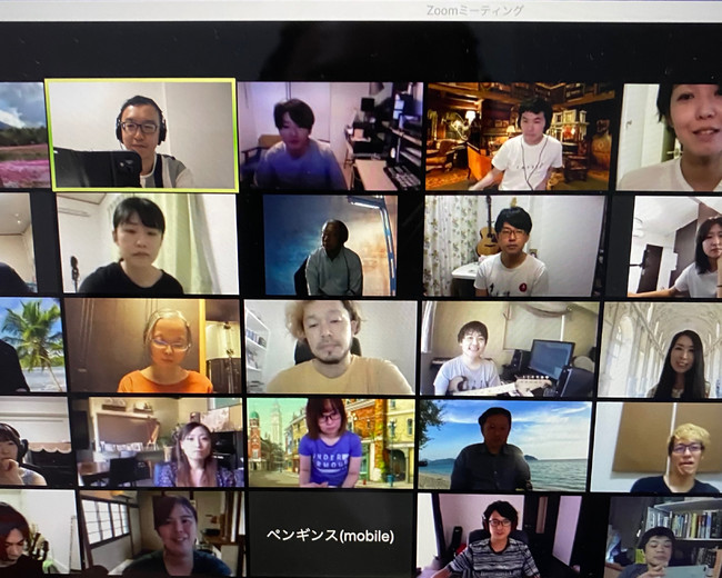ZOOM上で一同に会したCo-Writing Farmメンバークリエイター