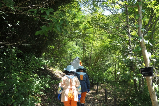 ▲豊かな自然に囲まれた東山動植物園の一角で養蜂されている