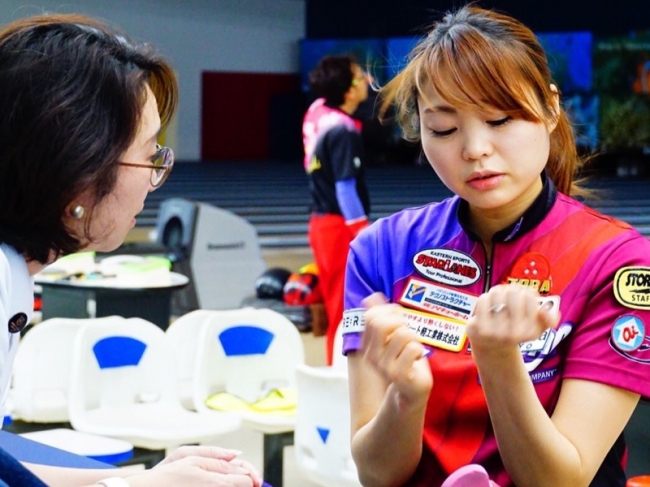 ⑥⑦ ボールのリリース違和感がないか確認する浅田選手