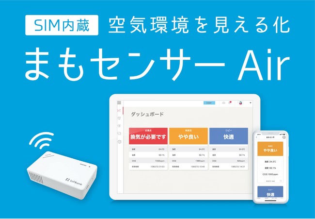 LTE-M版 SIM内蔵CO2センサー「まもセンサー Air」