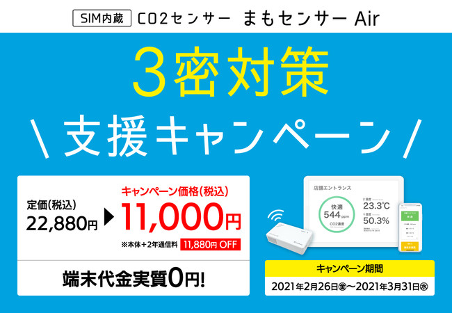 まもセンサー Air3密対策支援キャンペーン