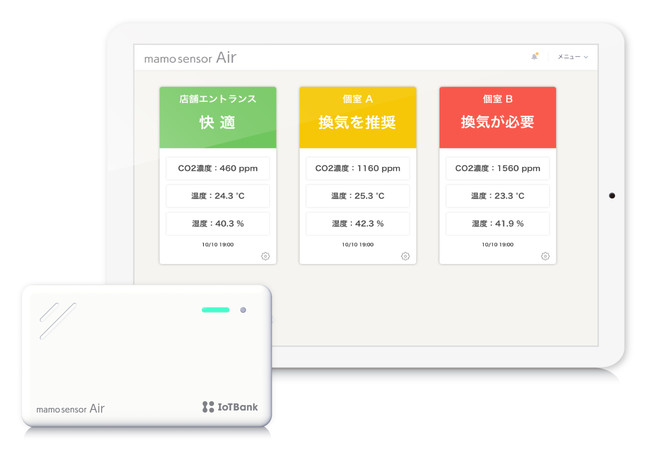 CO濃度・温湿度センサー「まもセンサー Air」