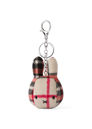 Miffy Bag Charm Check  Beige