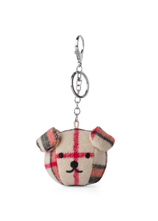 Snuffy Bag Charm Check  Beige