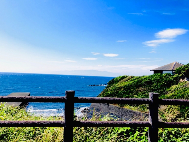 青い海に囲まれた大島