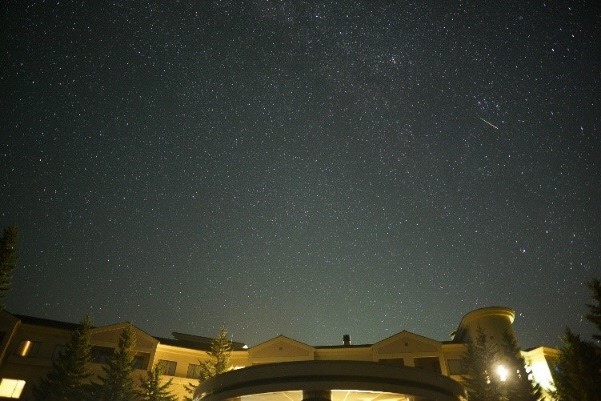 ホテルから見える星空