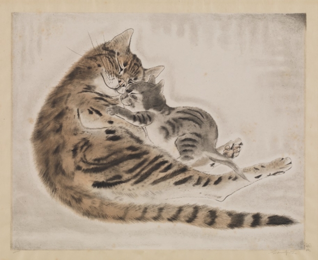 藤田嗣治《猫》（東京藝術大学）©Fondation Foujita ADAGP,Paris &JASPAR,Tokyo,2018 E3043