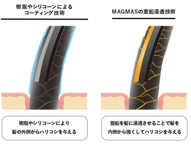 図1)マグマスの毛髪強化イメージ