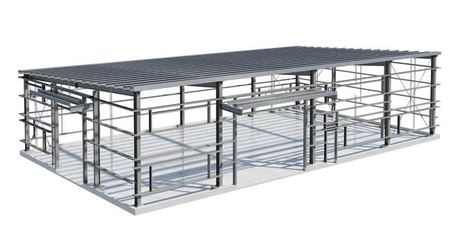 製品建設イメージ（鉄骨フレーム）