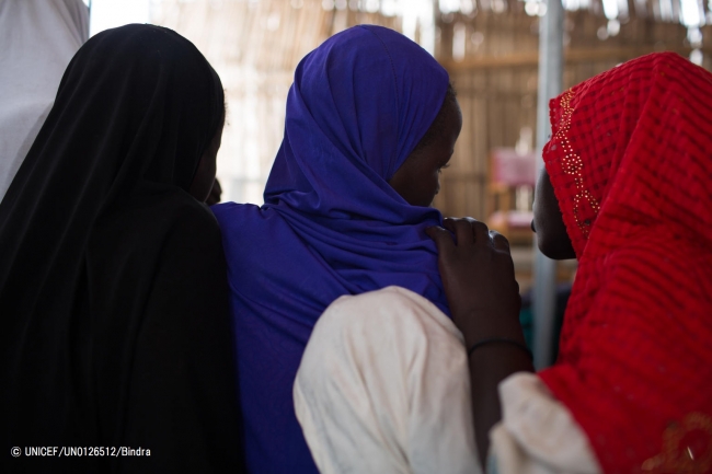 ボコ・ハラムに拉致され、性的暴力を受けた女の子たち。(2017年9月撮影) © UNICEF_UN0126512_Bindra