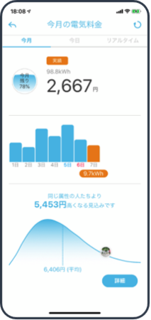 電気の見える化 イメージ画面 ※5