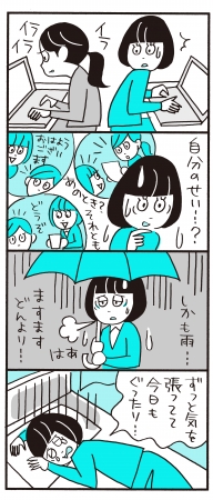 とある繊細さんの1日（イラスト：福田玲子）