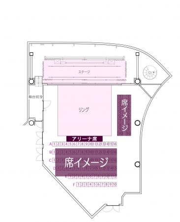 ▲一般席（アリーナ席）図面