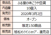 ふる里の味こうや豆腐商品情報