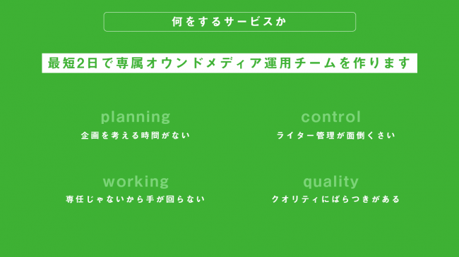 何をするサービスか？