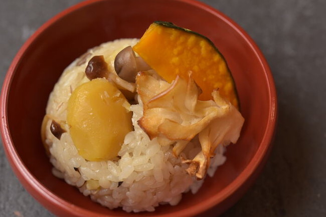 栗とかぼちゃのご飯