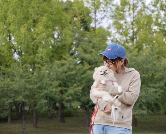 おでかけわんこ部　代表田合恵子と愛犬