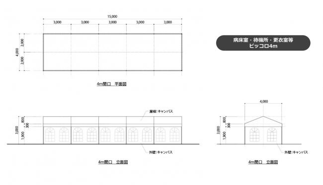 （小型仮設医療用テントのイメージ）