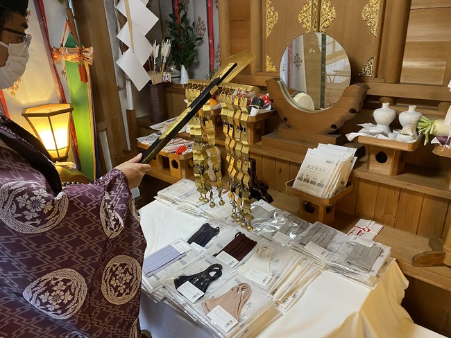 天別豊姫神社でのご祈祷の様子