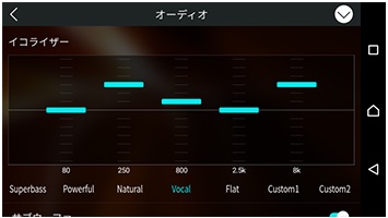 ARC イコライザー画面