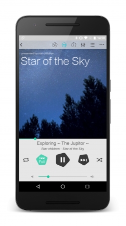 Android端末専用音楽アプリ「Wireless Hi-Res Player ～Stellanova～」使用画面③