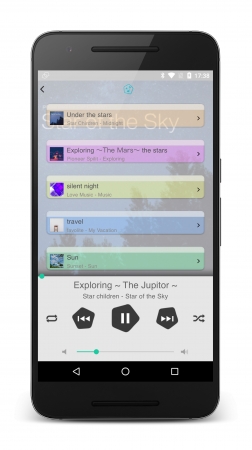 Android端末専用音楽アプリ「Wireless Hi-Res Player ～Stellanova～」使用画面②