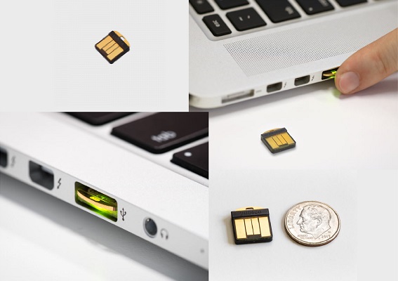 安全な環境では端末に刺したまま作業ができる【YubiKey 5 nano】