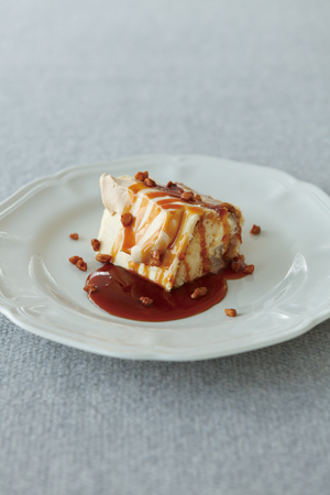 キャラメルブリュレとチョコレートのショートケーキ